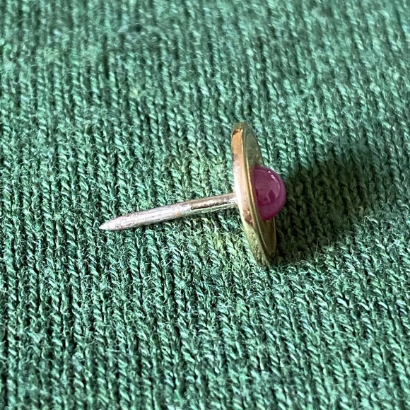 VTG I C.D. Foster I 14K Pink Star Ruby Tie Tac - Picture 10 of 16